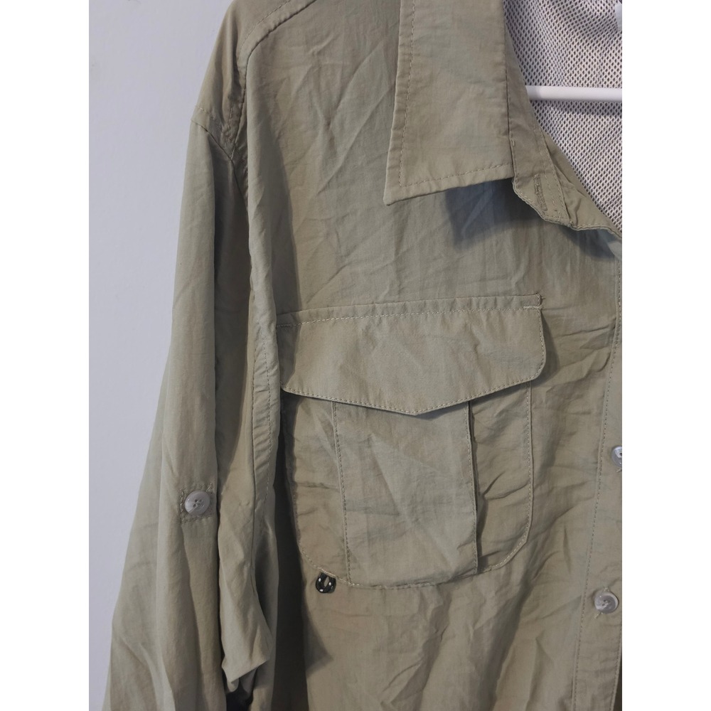 Little Donkey Andy Power Dry XD Shirt Mens XXL Olive Green Long Sleeve Hiking - Picture 4 of 7